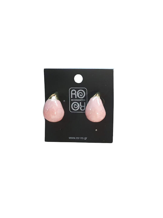 Ro Accessories Colorful Droplet Earrings 23mm E644 Pink