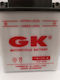 GK Motorradbatterie YB12A-B mit Kapazität 12Ah