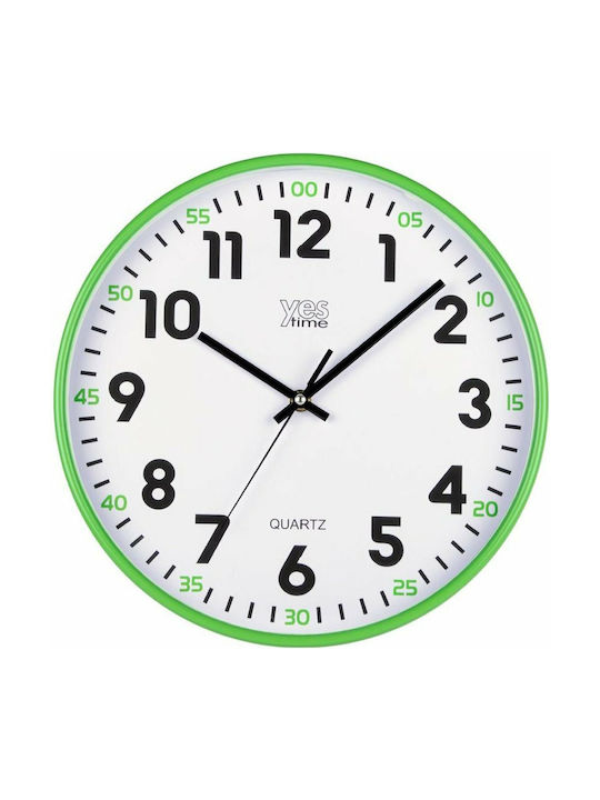 Justaminute Leise Wanduhr Weiß Ø30cm