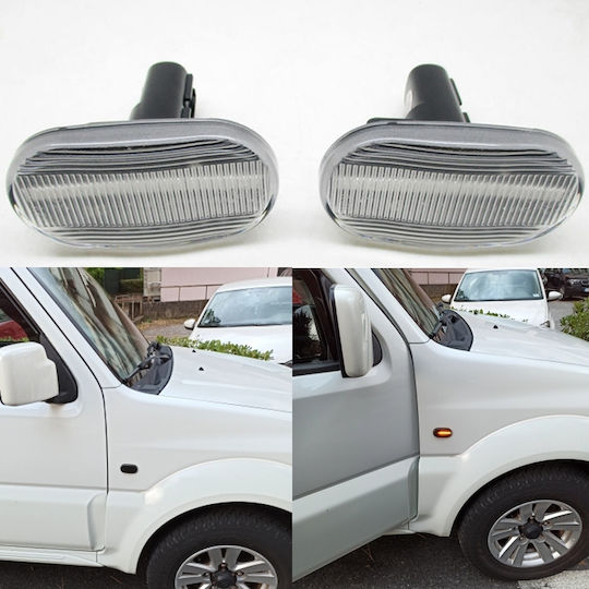 Странични мигачи Suzuki Jimny Jb64w 2018+ Suzuki Jimny Jb23w 2005-2012 Led Dynamic Бял цвят 2 броя