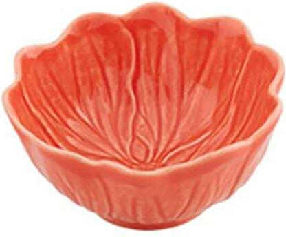 Bordallo Pinheiro Serving Bowl Round Orange with Diameter 17cm
