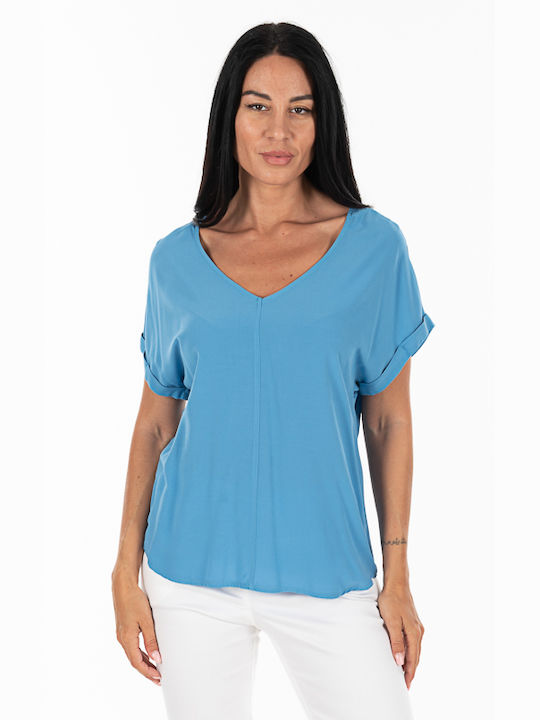 Donna Martha Damen Bluse mit V-Ausschnitt Ciell