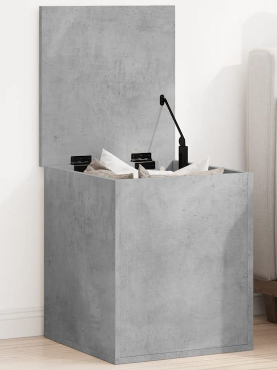 vidaXL Wooden Storage Box with Lid Gray 40x42x4...