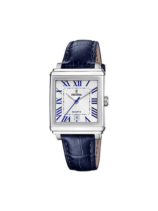 Festina Ladies Watch with Blue Leather Strap