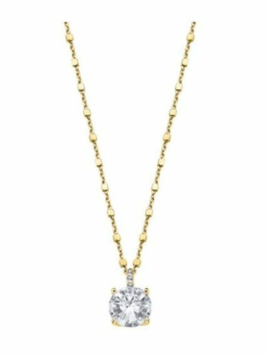 Lotus Watches Necklace in Gold-Plated Silver wi...