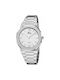 Lotus Watches Ανδρικό Ρολόι 40mm Μπαταρίας με Ασημί Ατσάλινο Μπρασελέ