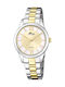Lotus Watches Γυναικείο Ρολόι 34mm Μπαταρίας με Ασημί Μεταλλικό Μπρασελέ