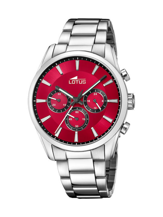 Lotus Watches Men's Watch Battery with Red Metal Bracelet