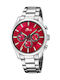 Lotus Watches Men's Watch Battery with Red Metal Bracelet