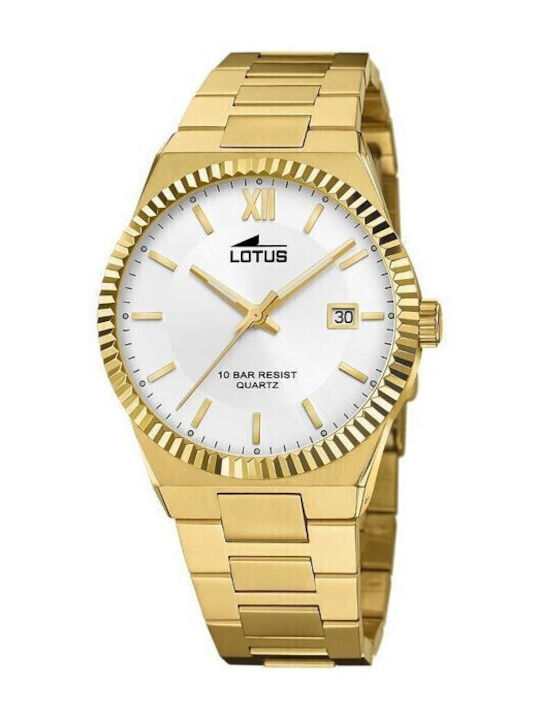 Lotus Watches Herrenuhr Batterie mit Weißem ros...