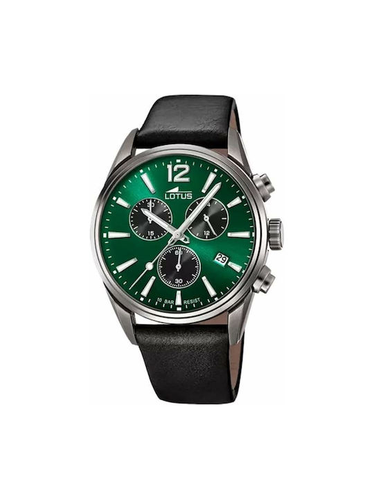 Lotus Watches Ανδρικό Ρολόι Μπαταρίας με Μαύρο ...