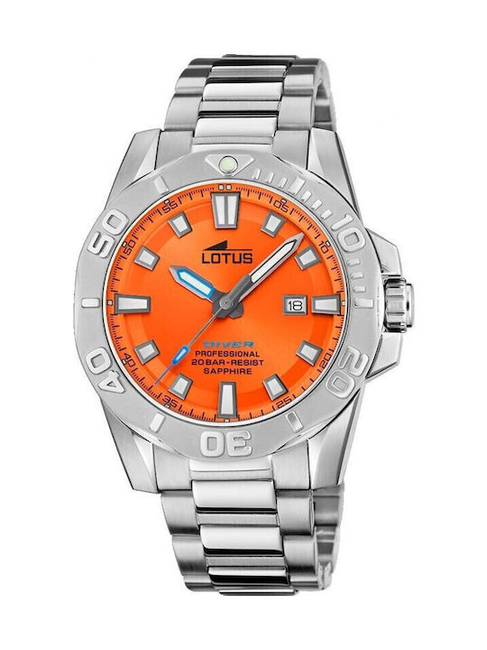 Lotus Watches Ανδρικό Ρολόι Μπαταρίας με Πορτοκ...