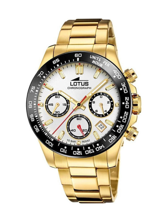 Lotus Watches Ανδρικό Ρολόι Μπαταρίας με Ασημί Ατσάλινο Μπρασελέ