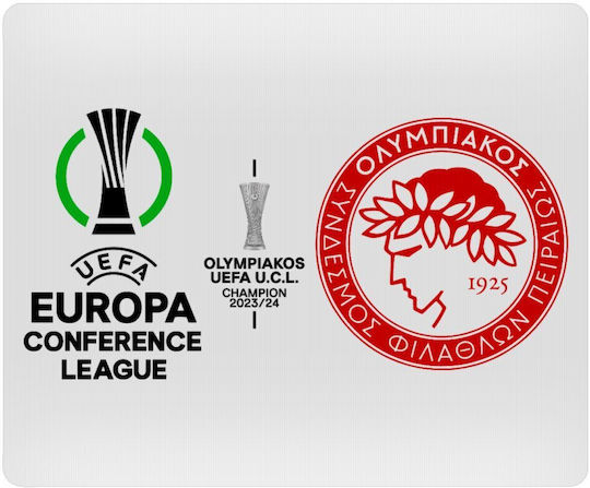 Koupakoupa Ολυμπιακός Νικητής Uefa Europa Conference League Champion 2023/24 Mouse Pad (230mm) Γκρι KP_24710_mousepad-rect