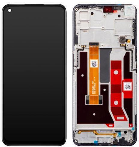 Oppo Screen with Touch Mechanism and Frame for OPPO A72 5G, OPPO A73 5G (Black)