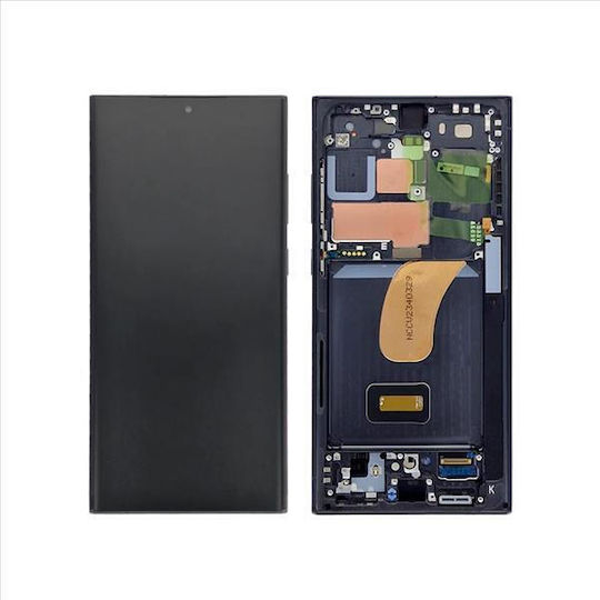 Samsung Screen with Touch Mechanism and Frame for SAMSUNG GALAXY S23 ULTRA (Black)