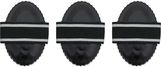 Perii pentru cai Vidaxl, 3 bucăți, oțel negru, negru
