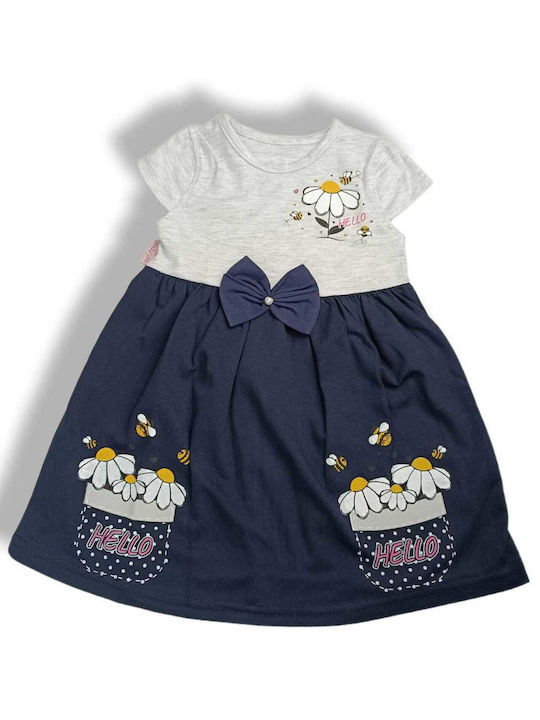 Trendy Shop Kids Dress Short Sleeve Blue