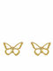 Kontopoulos Kids Earrings Studs Butterflies made of Gold 14K