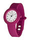 HipHop Women's Watch with Fuchsia Rubber Strap