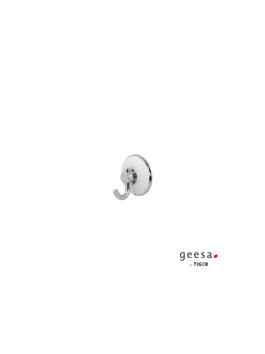 Geesa Single Wall-Mounted Bathroom Hook White