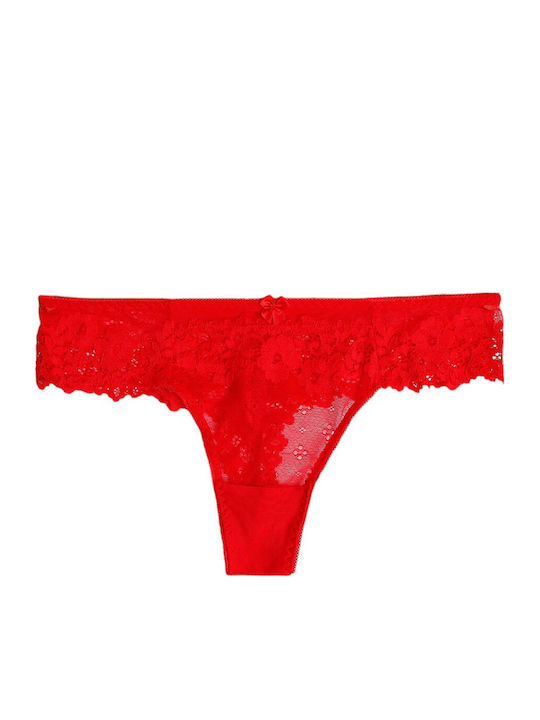Damen Brasilien mit Spitze Red
