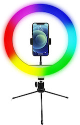 Wp Powerton Studio 10-inch Light Ring Rgb Led Low Light Adjustable Colour Intensity Phone Tripod Mount