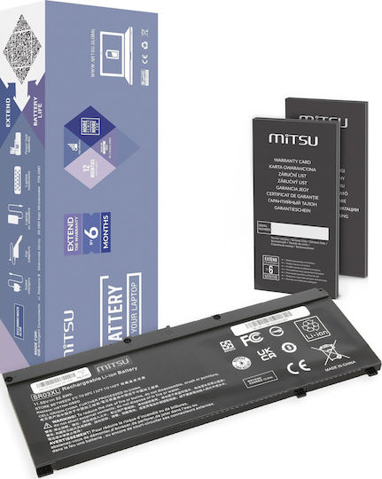 Mitsu Compatible Battery for HP Omen / Pavilion HP Gaming 15, HP Gaming 17, HP Omen 15-DC with 4545mAh