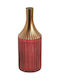 Decorative Vase Red 35x35x35cm