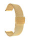 Mesh Metallic-Armband Gold 22mm