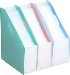 Deli Magazine File Organizer Plastic Blue