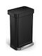 Simplehuman Coș de Gunoi din Plastic cu Pedală 45 l Negru