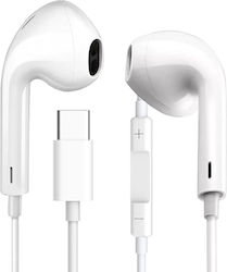 Platinet Pl0508 Earbuds Handsfree Ακουστικά με Βύσμα 3.5mm Λευκό
