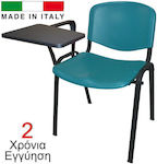 Petrol Blue Classroom Chair with Tablet Arm