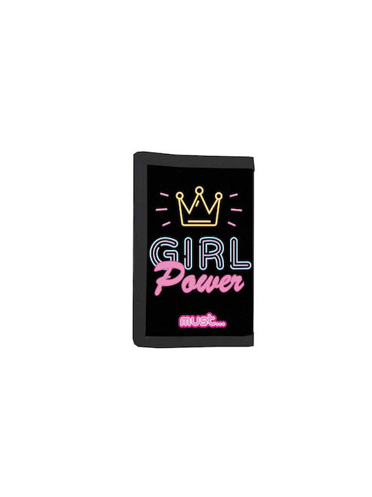 Must Kids Wallet with Velcro Black Girl Power 000584744