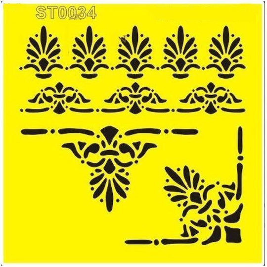 Șablon plastic "border 3" 16x16cm St0034