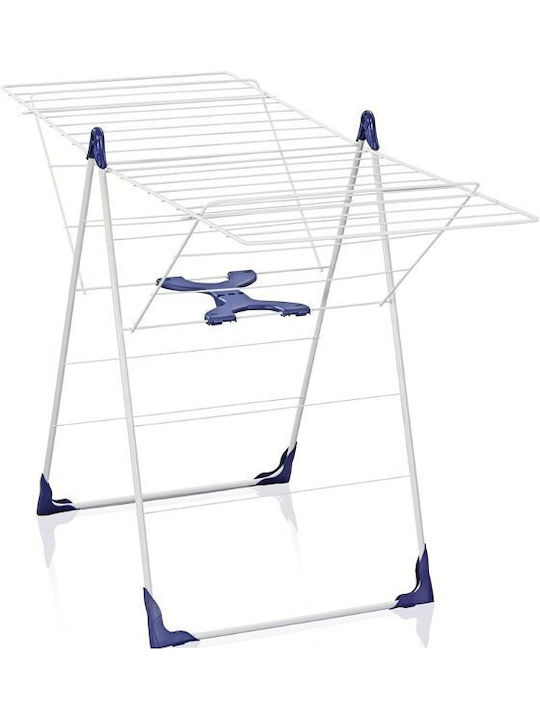 Leifheit Classic 200 Plastic Folding Floor Clothes Drying Rack with Hanging Length 20m