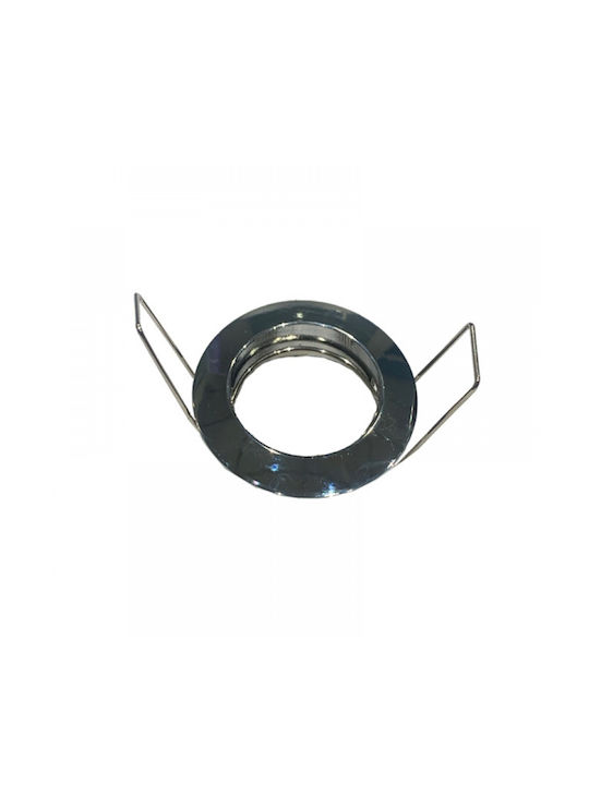 DIL Round Metallic Recessed Spot with Socket G4 Chrome 6x6cm. 1pcs