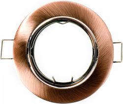 DIL Rund Metallisch Einbau Spot mit Fassung G4 Kupfer 6.2x6.2cm. 1Stück