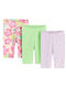 Cool Club Set of Kids Long Leggings Floral Green