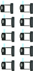 Apple iPhone Xr Anti-Staub-Gitterrahmen Batterietür Mikrofon 10 Stück Weiß Original