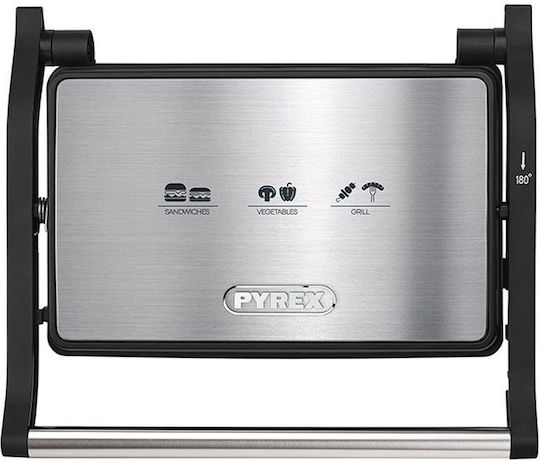 Pyrex SB-291 Sandwich Maker pentru for 2 Sandwiches Sandvișuri 1000W Inox
