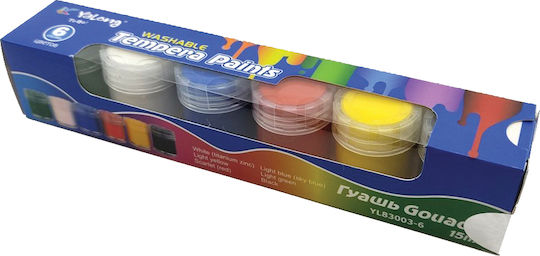 Τέμπερες Ζωγραφικής Πράσινες σε Βαζάκι 15ml 6τμχ