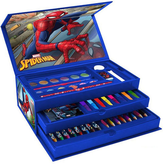 Spiderman Σετ Ζωγραφικής σε Βαλιτσάκι 26.3x13.7cm 52τμχ