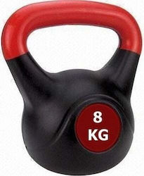 Spartan Kettlebell Βινυλίου 8kg Μαύρο