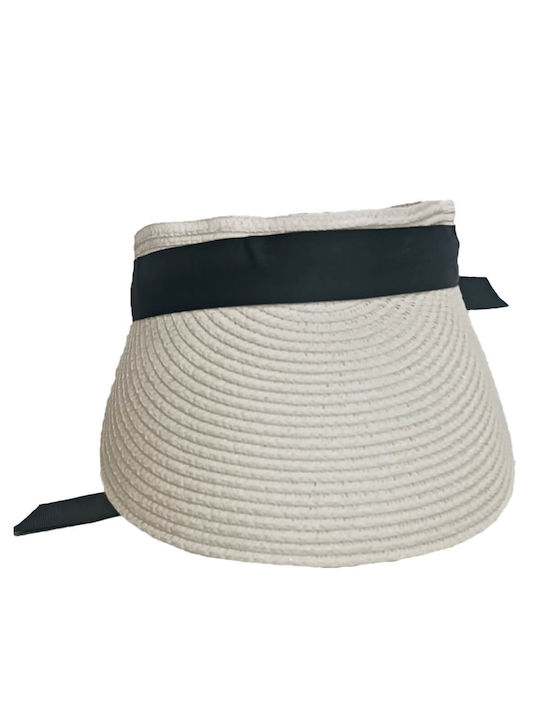 Baria Bags Wicker Women's Visor Hat White