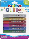 Carioca Kleber Glitter Rot 88ml Set 6Stück