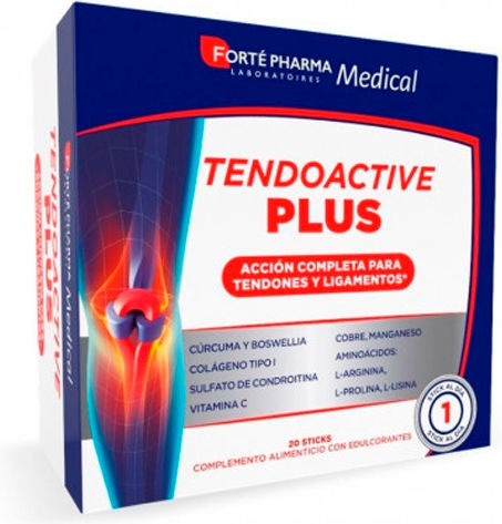 Forte Pharma Tendoactive Plus Συμπλήρωμα για την Υγεία Αρθρώσεων & Οστών 20 φακελίσκοι
