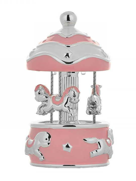 Prince Silvero Weihnachts- Beleuchtete Dekorative Darstellung Rosa mit Musik 17x8cm