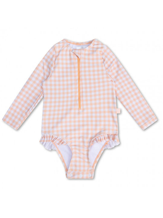 Fresk Kids Swimwear Long Sleeve Swimsuit Apricot Orange